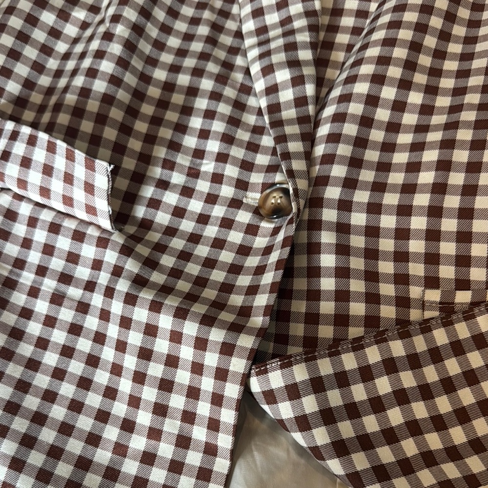 Checkered Sleeveless Blazer Vest - Picture 4 of 4